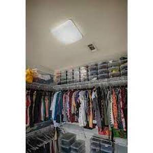 lot 136 image: Lithonia Lighting 11 in. Square Low-Profile White Integrated LED Flush Mount