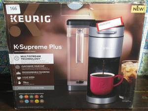 lot 166 image: Keurig K-Supreme Plus SMART Single Serve Coffee Maker with WiFi Compatibility - Black - Black