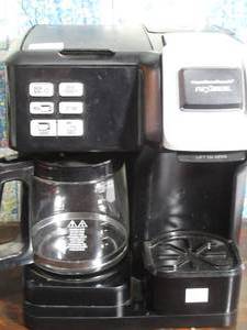 lot 176 image: Hamilton Beach 49976 FlexBrew Trio 2-Way Coffee Maker, Compatible with K-Cup Pods or Grounds, Combo, Single Serve & Full 12c Pot, Black