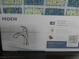 lot 185 image: Moen Karis Bath Faucet, Brushed Nickel Finish