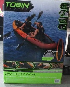lot 187 image: Tobin Sports Wavebreak Inflatable 2-person Kayak