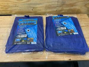 lot 57 image: Lot of 2- All Purpose Tarps (10 x 12)