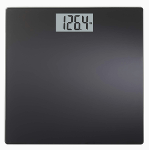 lot 12 image: INSTATRACK Large Display Digital Bathroom Scale with Step-On Technology in Black, Accurately Measures up to 400 Pounds