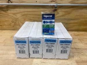 lot 6 image: TAPCON Lot of 4 Cases of- 14 x 1-34 Tapcon Concrete Anchors (6 packs per case)