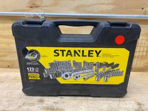 lot 79 image: STANLEY 38 in. and 14 in. Drive Socket Set with Ratchets (123-Piece)