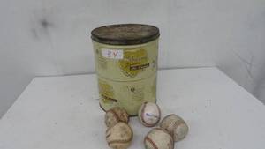 lot 34 image: Ice Cream Tin  5 Baseballs