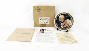 Vintage 1976 Numbered Norman Rockwell Golden Christmas Collector Plate by  Edwin M Knowles Fine China