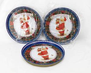 Lot of 3 1193 Giordano Art Ltd Have a Purrfect Holiday Serving Trays