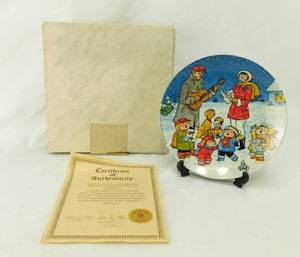 Vintage 1981 Limited Edition Bil Keane Family Circus The Christmas Plate Collector Plate by Hoyle Products