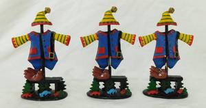 Lot of 3 Ks Collection Dressed for Christmas Figurines