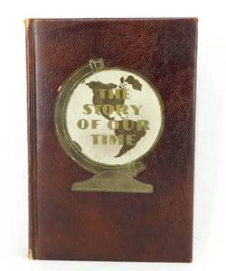 lot 14 image: 1954 The Story of Our Time Encyclopedia Leather Bound