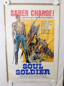 Vintage 1971 Soul Soldier Original Movie Theater Poster