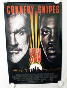 Vintage 1993 Rising Sun Double Sided Original Movie Theater Poster