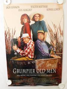 Vintage 1995 Grumpier Old Men Double Sided Original Advance Movie Theater Poster