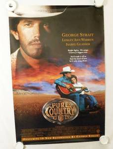 Vintage 1992 Pure Country Single Sided Original Movie Theater Poster
