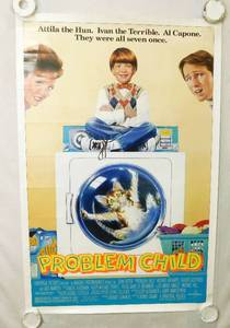 Vintage 1990 Problem Child Double Sided Original Movie Theater Poster