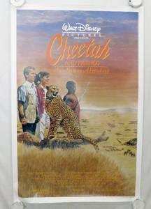 Vintage 1989 Walt Disney Pictures - Cheetah and Friends An African Adventure Single Sided Original Movie Theater Poster