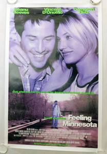 Vintage 1996 Feeling Minnesota Double Sided Original Movie Theater Poster