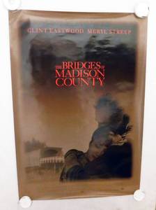 Vintage 1995 Bridges of Madison County Double Sided Original Advance Movie Theater Poster