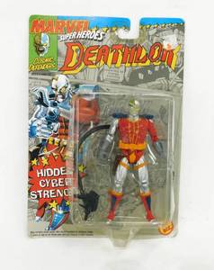 Vintage 1992 Toy Biz Marvel Super Heroes Cosmic Defenders Deathlok with Hidden Cyber Strength Action Figure