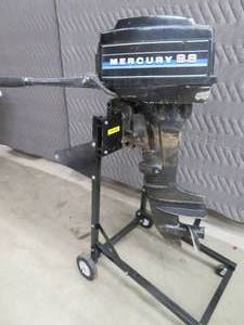 lot 119 image: MERCURY TILLER 9.8 MOTOR WITH VEVOR MOTOR STAND
