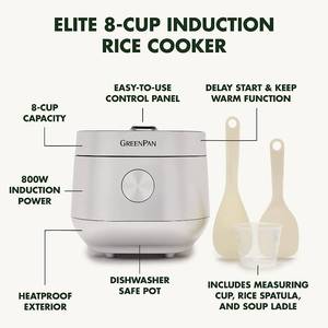 GreenPan Stainless Steel Healthy Ceramic 8-Cup Cooker