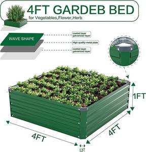 Anblize Galvanized Raised Garden Bed