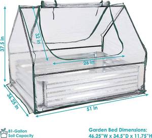 Sunnydaze Raised Garden Bed with Cover