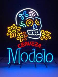 lot 14 image: Modelo Cerveza Day of the Dead neon