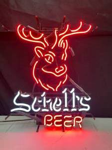 lot 24 image: Schells stag head neon with white lettering