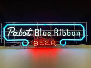 lot 33 image: Pabst Blue Ribbon neon, vintage