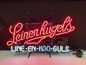 lot 57 image: Leinenkugels phonetic neon sign, Line-En-Koo-Guls