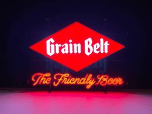 lot 67 image: Grain Belt LED, The Friendly Beer