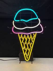 lot 80 image: Neon ice cream cone