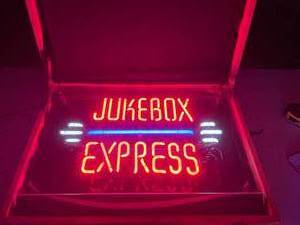 lot 91 image: Jukebox Express neon in travel case