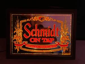 lot 107 image: Schmidt On Tap, back lit mirror