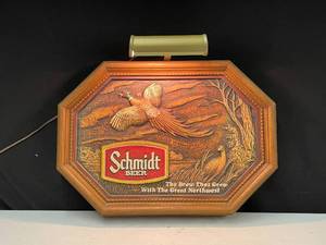 lot 111 image: Schmidt pheasants with lamp