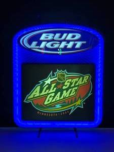 lot 75 image: Autographed MN Wild 2004 NHL All-Star Game, Bud Light neon light up