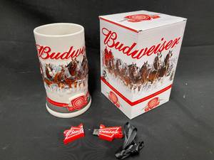 lot 175 image: Budweiser 2011 Holiday Stein, NIB with Bud memory stick