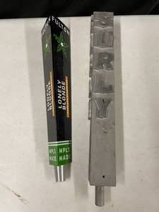 lot 213 image: Lot of 2 tap handles Surly and Fulton