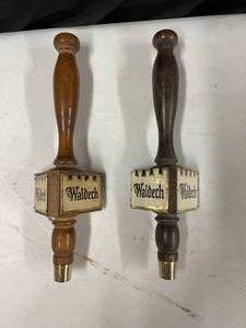 lot 222 image: Lot of 2 Waldech wood tap handles