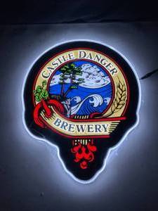 lot 240 image: Castle Danger Brewery LED illuminated sign, NIB