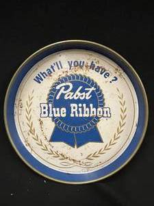 lot 259 image: Pabst Blue Ribbon beer tray