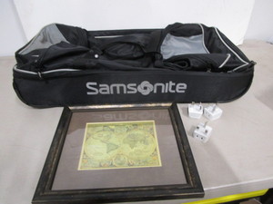 Roller Bag, Map, Outlet Adaptors