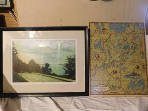 lot 194 image: long Pine Playgroud in MN map print of View from Rand park