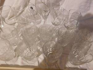 lot 201 image: wine glasses and drinking glasses