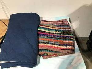 lot 162 image: Bed Spread and 2 rugs