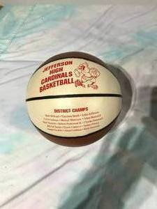 lot 64 image: Collecters champion ball with team names on