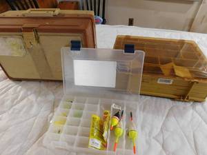 lot 127 image: 3 Plano tackle boxes and tackle