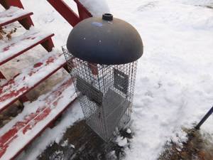 lot 335 image: live trap and squirrel stopper for bird feeder